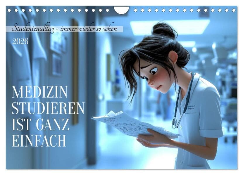 Medizin studieren ist ganz einfach (Wandkalender 2026 DIN A4 quer), CALVENDO Monatskalender