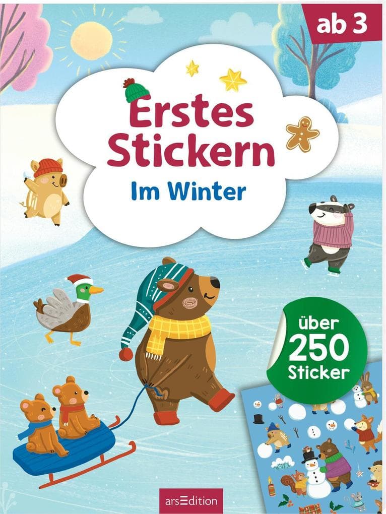 Erstes Stickern - Im Winter