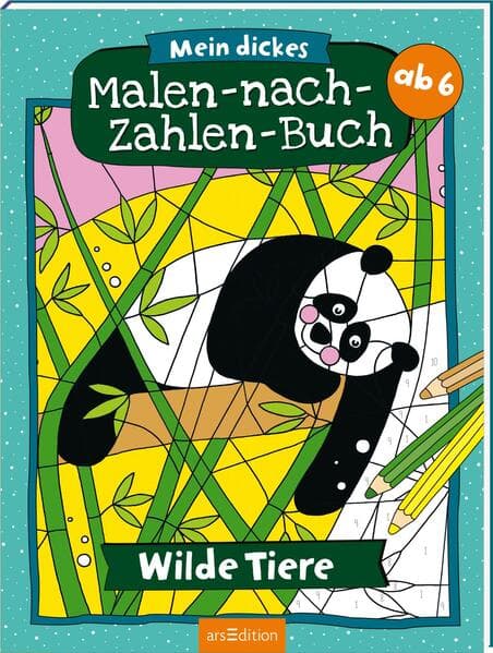Mein dickes Malen-nach-Zahlen-Buch - Wilde Tiere