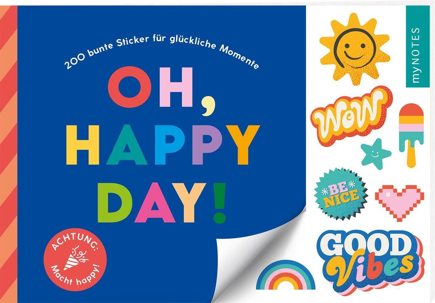 myNOTES Papeterie: Stickerheft Oh, happy day!
