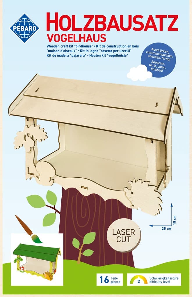 PEBARO 848/8L - Holzbausatz Nistkasten, Laser cut Bastelset