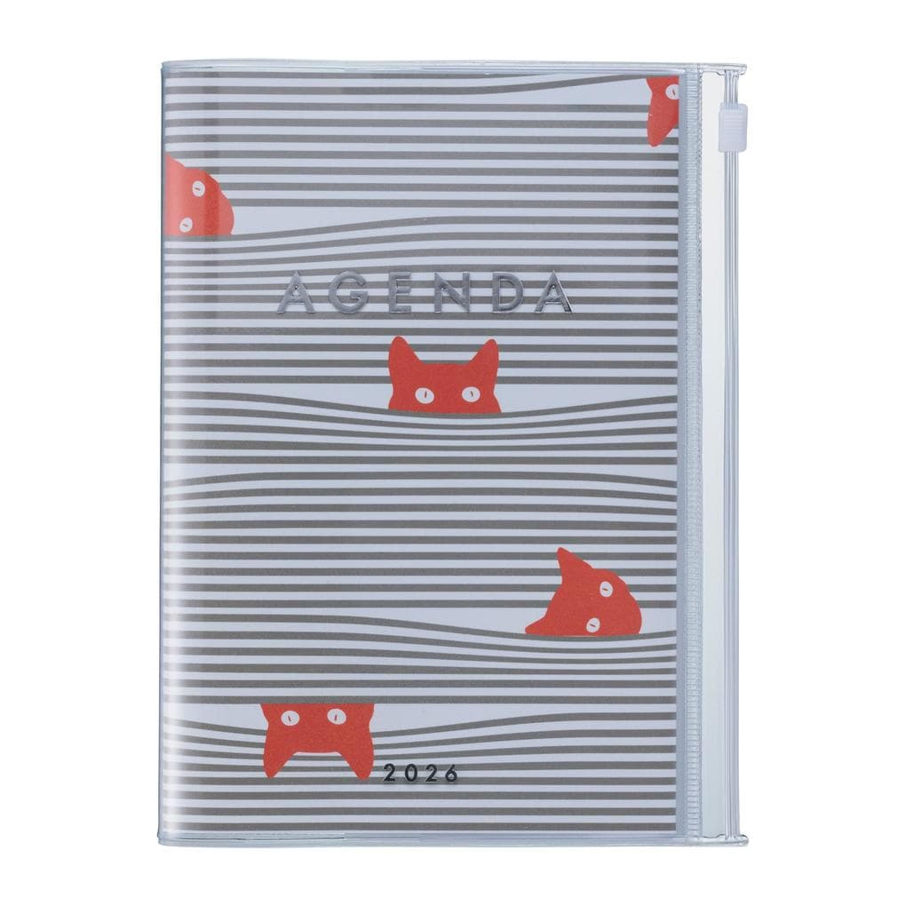MARK'S 2025/26 Taschenkalender, A6 Cats // Gray