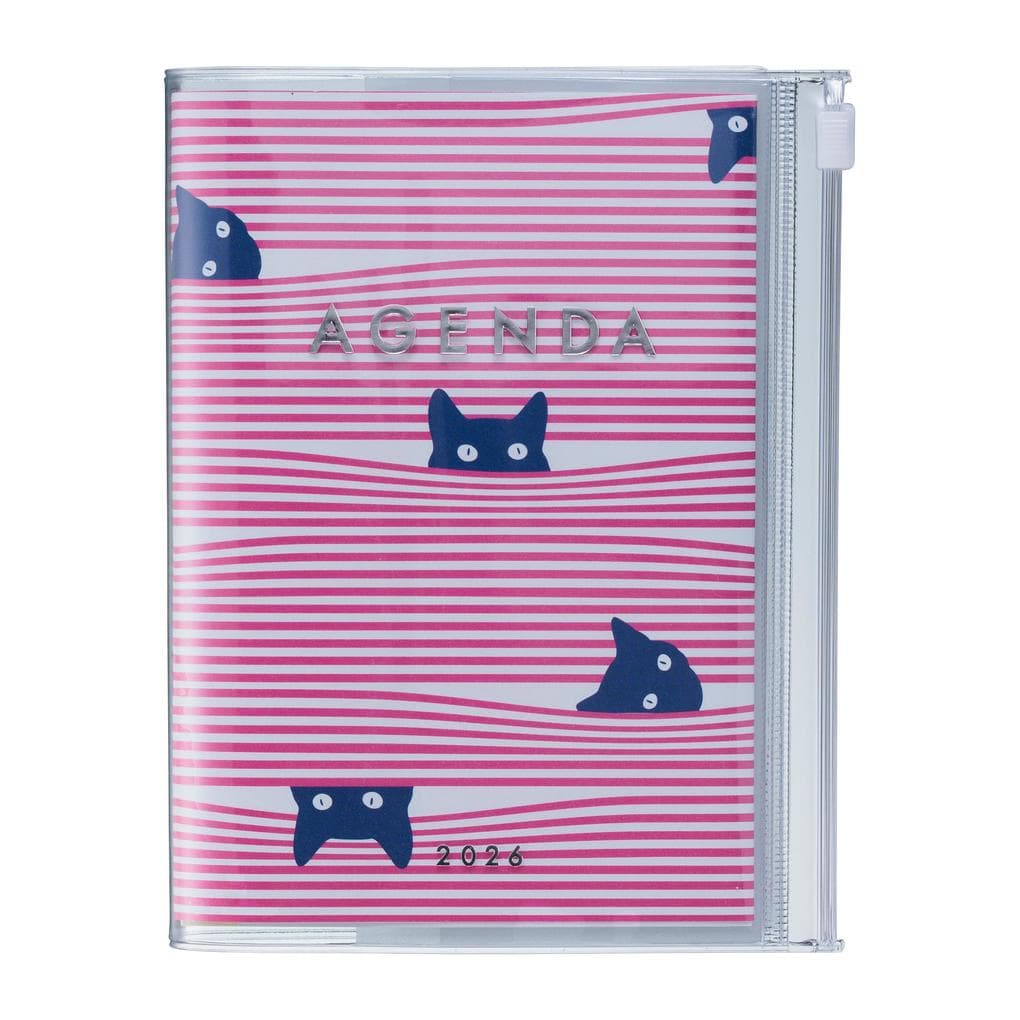 MARK'S 2025/26 Taschenkalender, B6 Cats // Pink