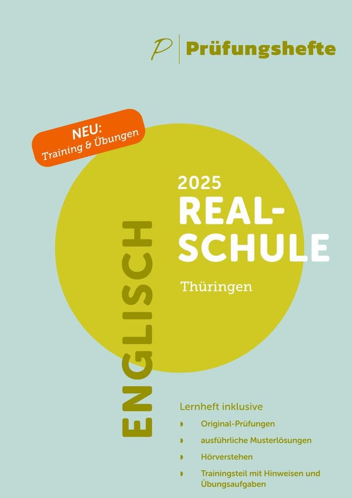 Prüfungsheft & Training - 2025 Englisch Realschule - Thüringen - Original-Prüfungen und Lösungen