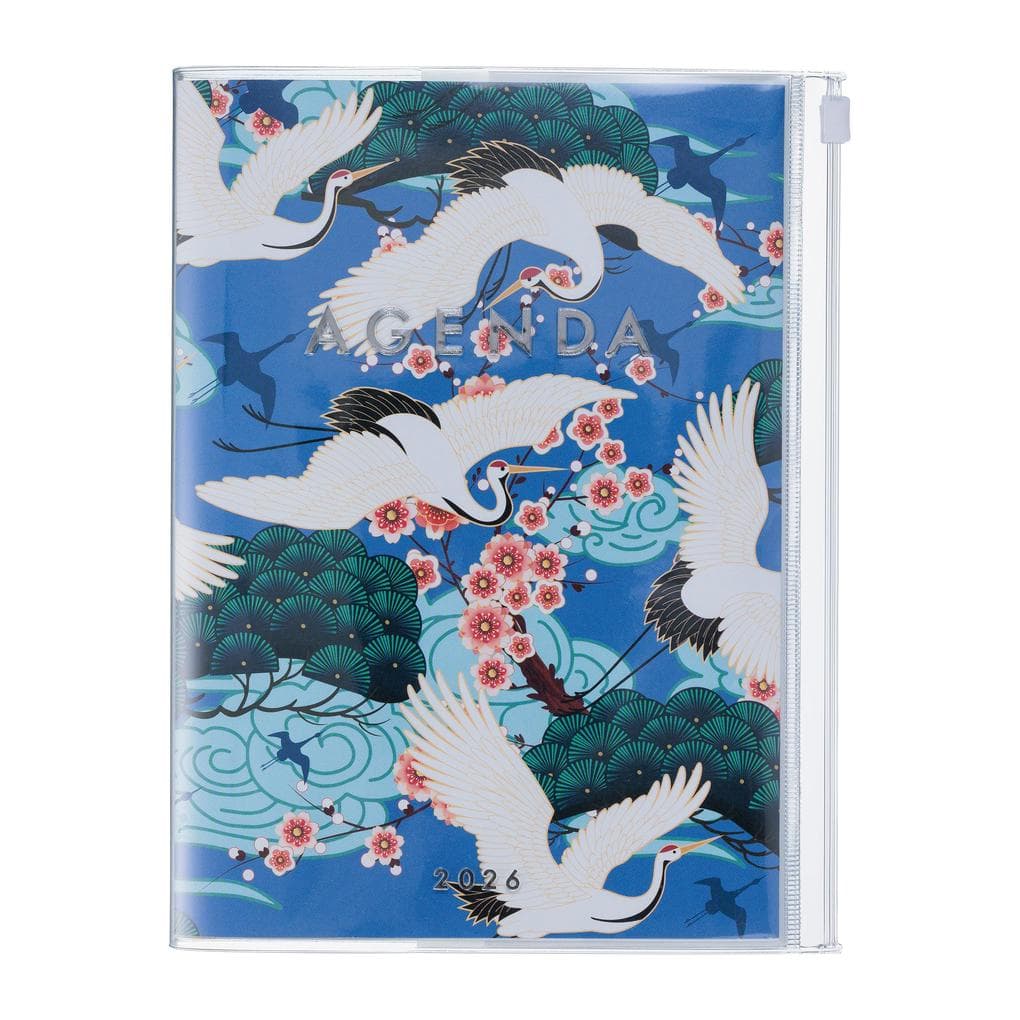 MARK'S 2025/26 Taschenkalender, A5 Japan / Birds // Blue