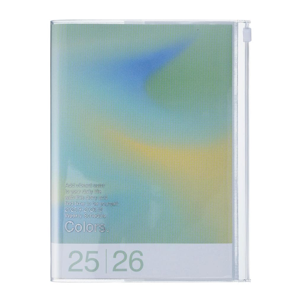 MARK'S 2025/26 Taschenkalender, A5 Gradient // Green