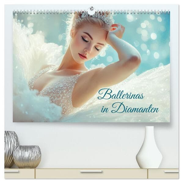 Ballerinas in Diamanten (hochwertiger Premium Wandkalender 2026 DIN A2 quer), Kunstdruck in Hochglanz