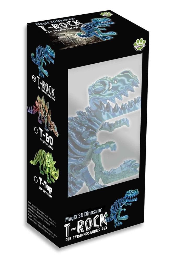 T-Rock der Tyrannosaurus Rex, 3D Metallic Dino 23cm