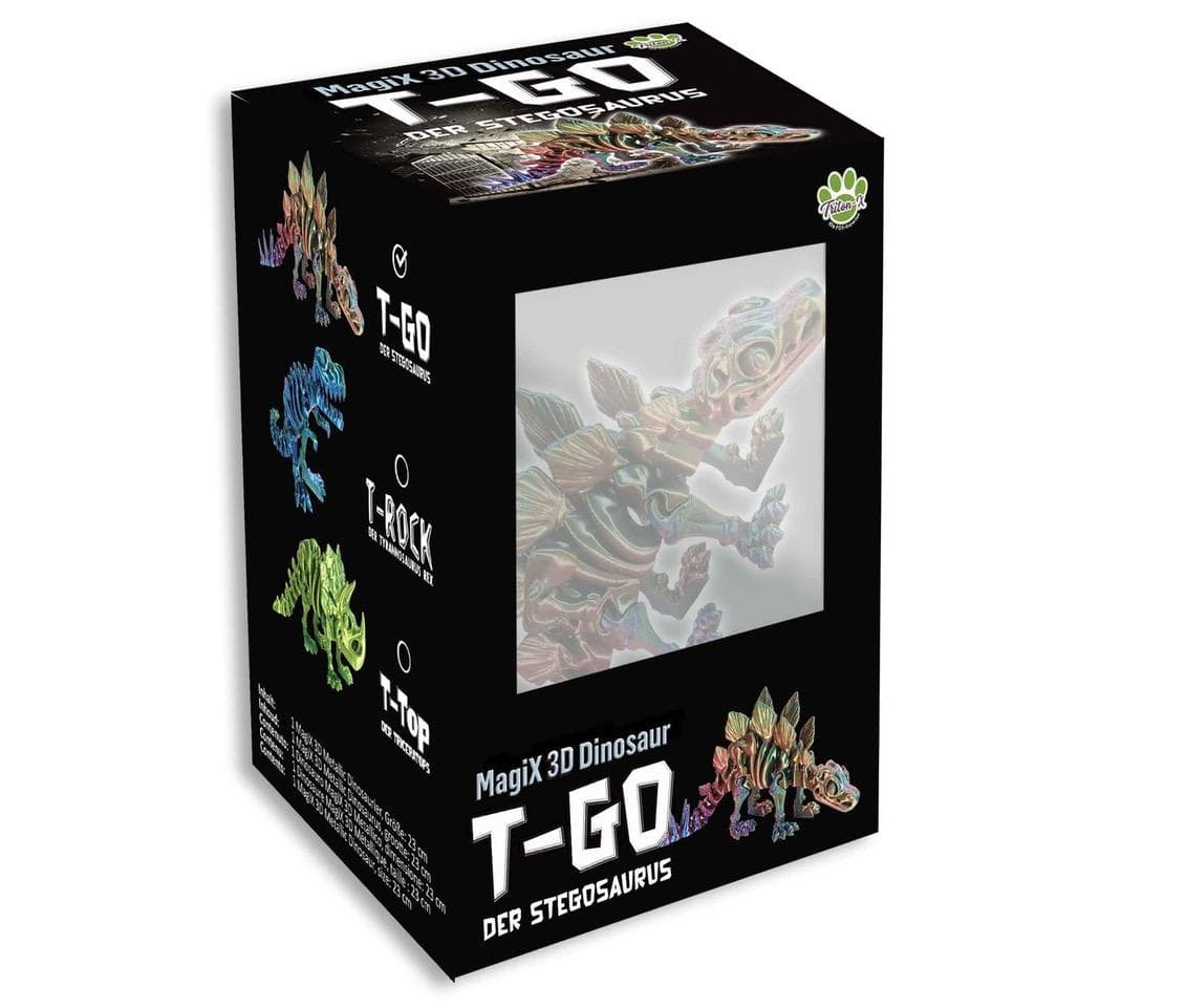 T-GO der Stegosaurus, 3D Metallic Dino 23cm