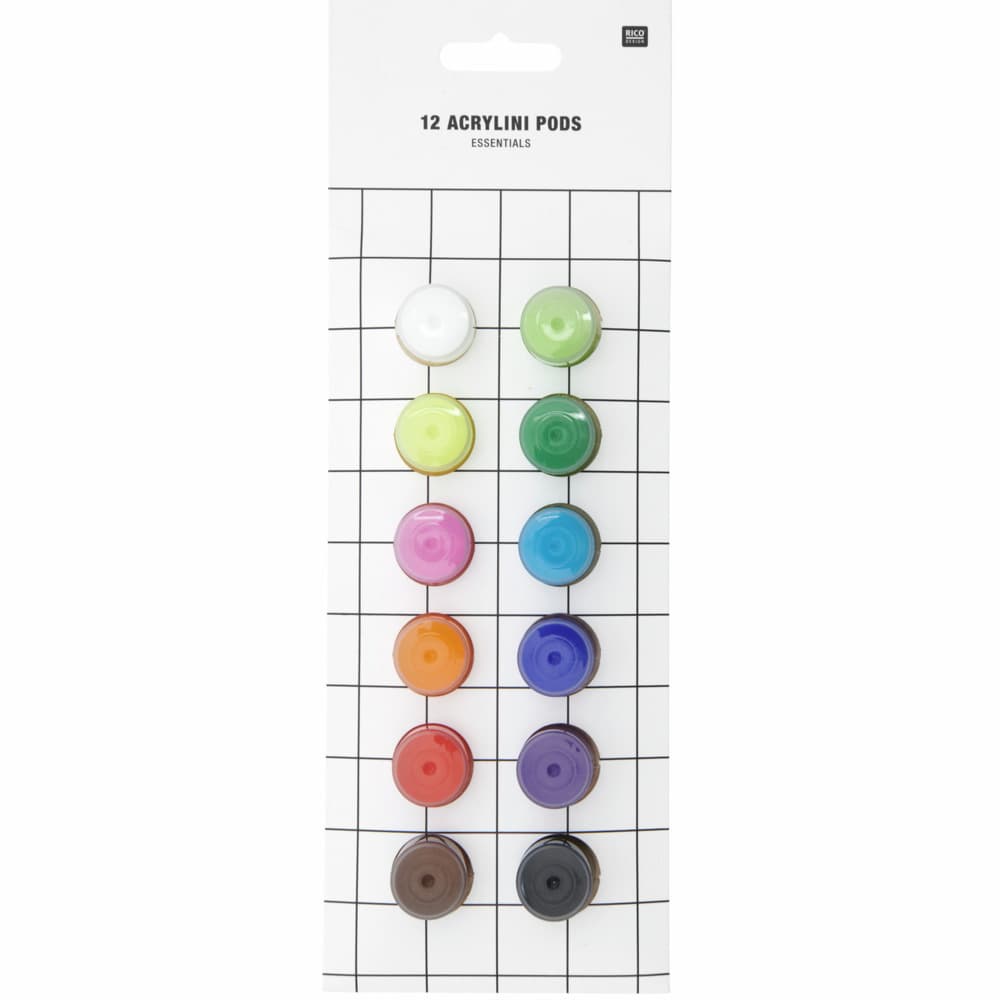 Acrylini Pods Essentials Set, 12 Farben, je 3,5 ml