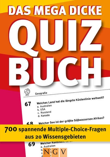 Das mega dicke Quizbuch (rot)