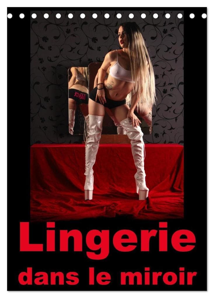 Lingerie dans le miroir (Calendrier de bureau 2026 DIN A5 horizontal), CALVENDO calendrier mensuel