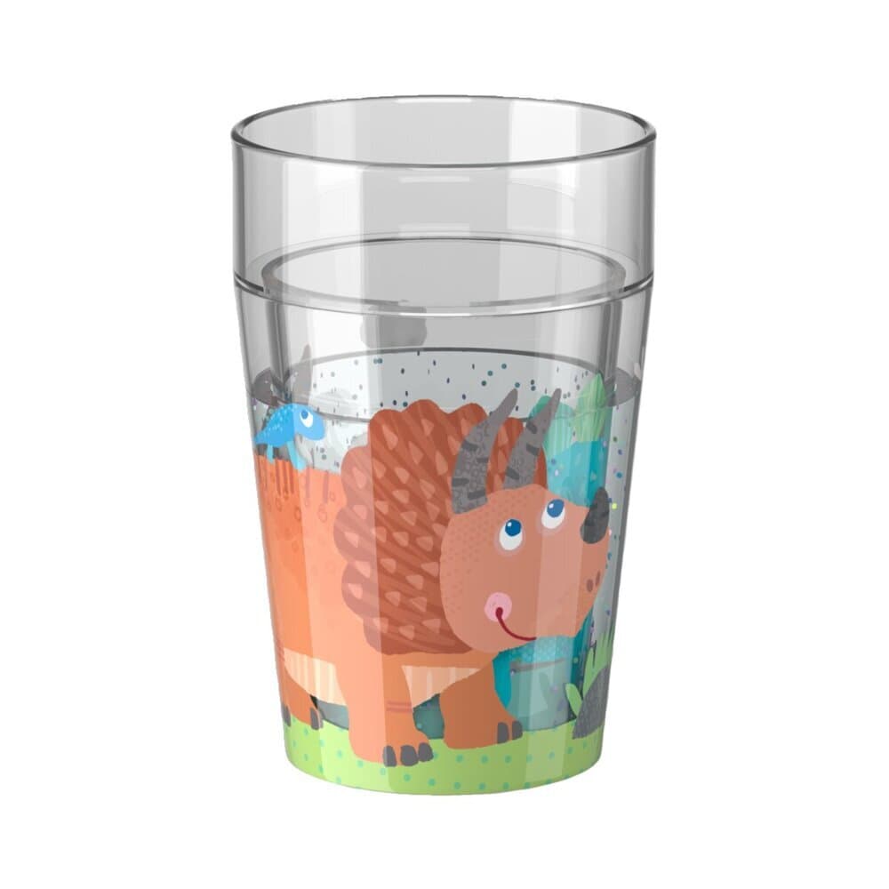 Glitzerbecher, Dino Motiv 2