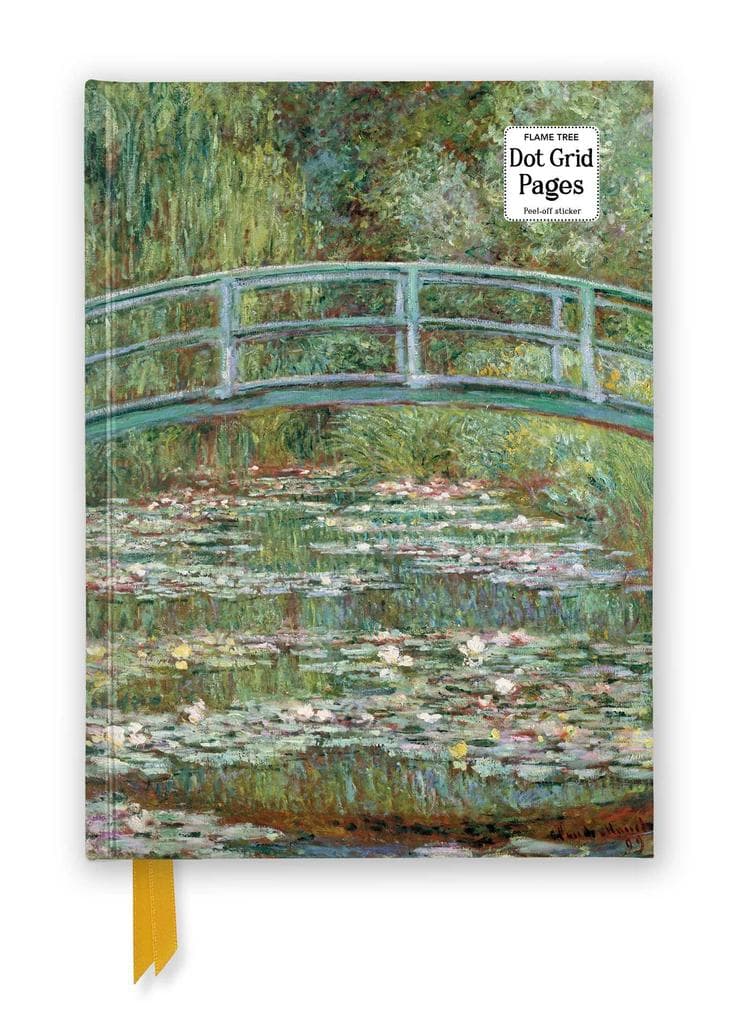 Claude Monet: Bridge Over a Pond of Water Lilies (Foiled Dot Grid Journal)