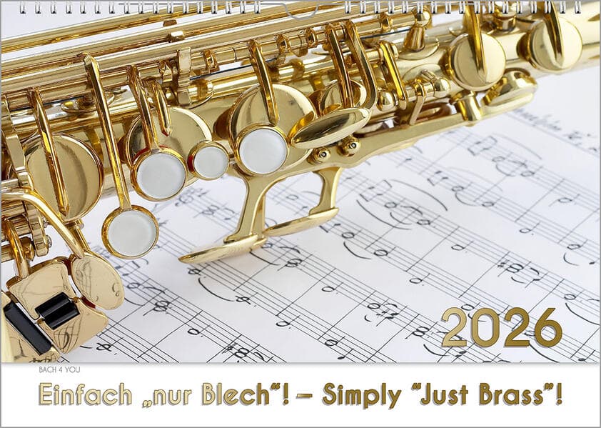 Blech-Instrumente - Musik-Kalender 2026, DIN A3
