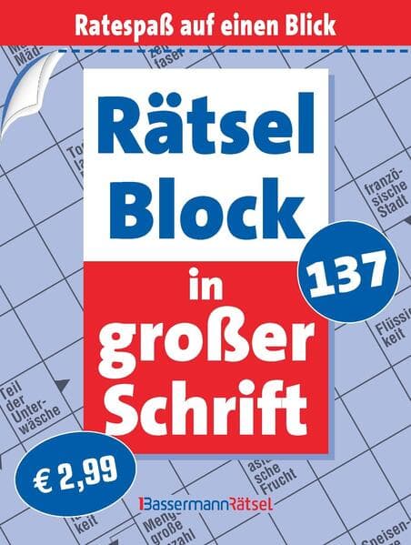Rätselblock in großer Schrift 137 (5 Exemplare à 2,99 EUR)