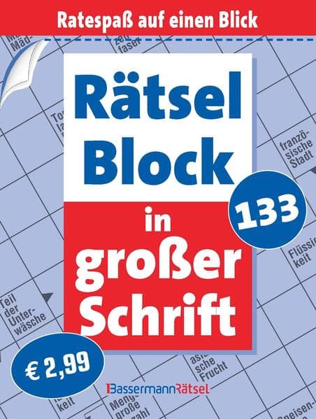 Rätselblock in großer Schrift 133 (5 Exemplare à 2,99 EUR)