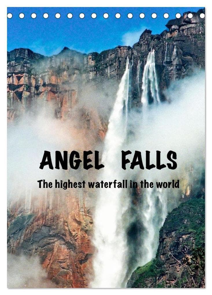 Angel Falls The tallest waterfall in the world (Desk Calendar 2026 DIN A5 portrait), CALVENDO 12 Month DeskCalendar