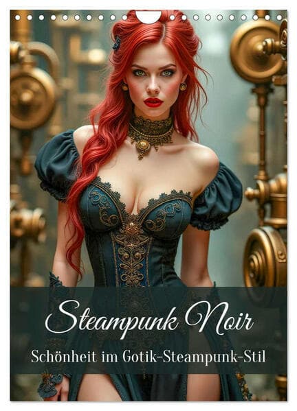 Steampunk Noir (Wandkalender 2026 DIN A4 hoch), CALVENDO Monatskalender