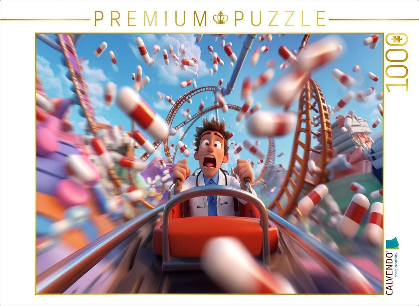 CALVENDO Puzzle Achterbahn durch die Pharmakologie - Medizinstudent | 1000 Teile Lege-Größe 64x48cm