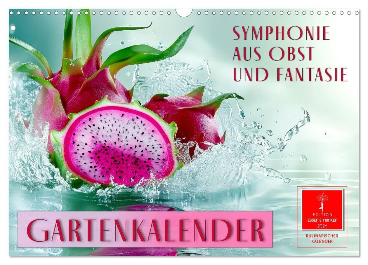 Gartenkalender - Symphonie aus Obst und Fantasie (Wandkalender 2026 DIN A3 quer), CALVENDO Monatskalender