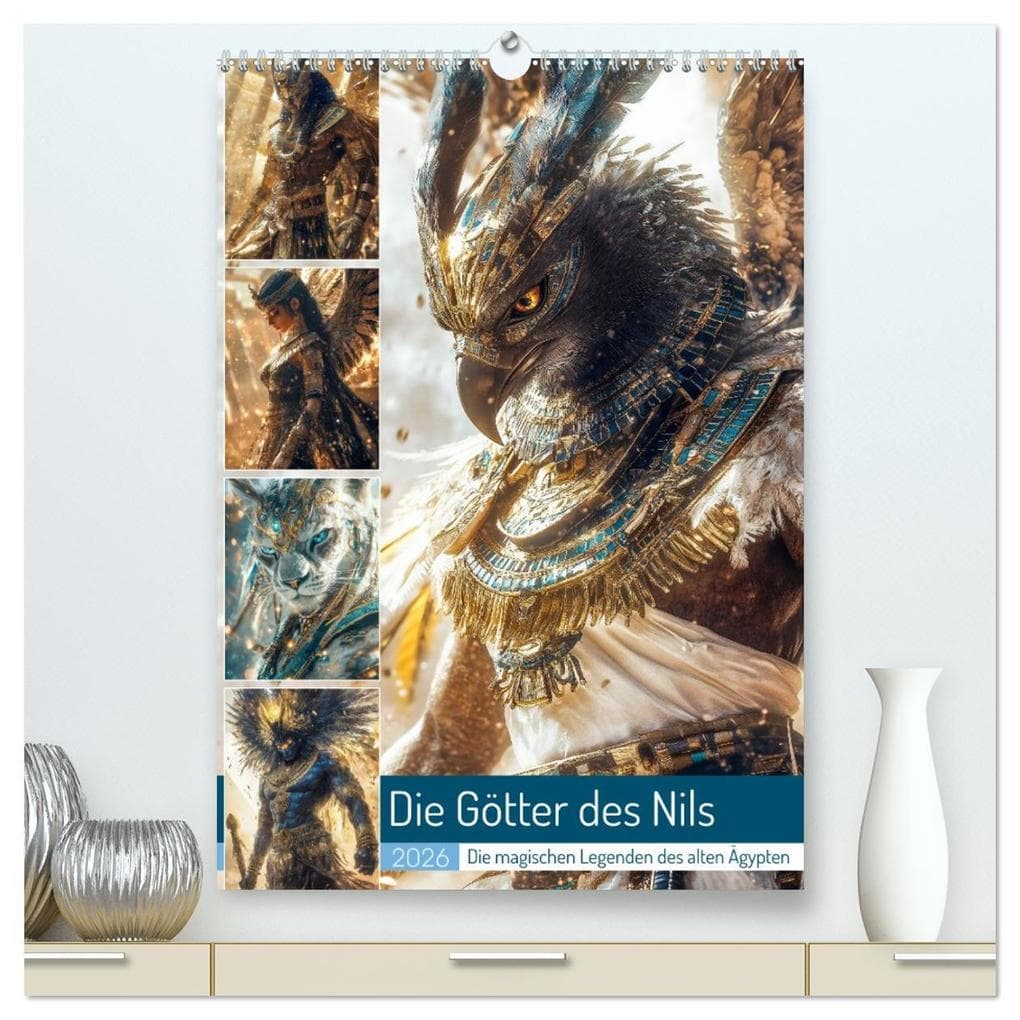 Die Götter des Nils (hochwertiger Premium Wandkalender 2026 DIN A2 hoch), Kunstdruck in Hochglanz