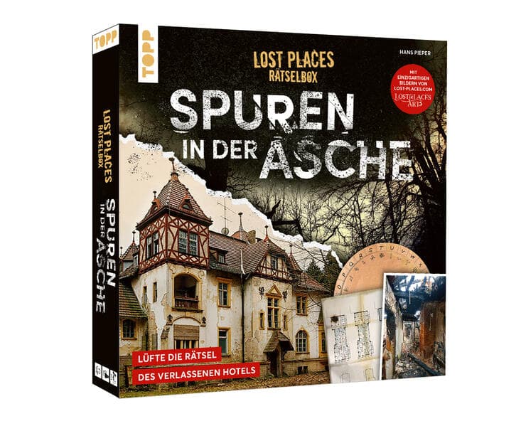 Lost Places Rätselbox - Spuren in der Asche: Ein Krimi-Rätsel für Zuhause. Lüfte die Rätsel des verlassenen Hotels