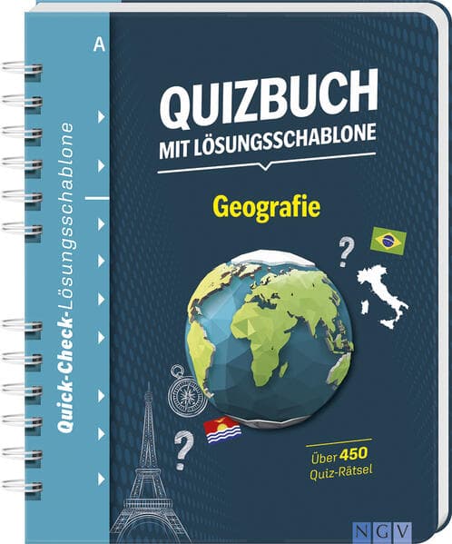 Quizbuch mit Lösungsschablone Geografie
