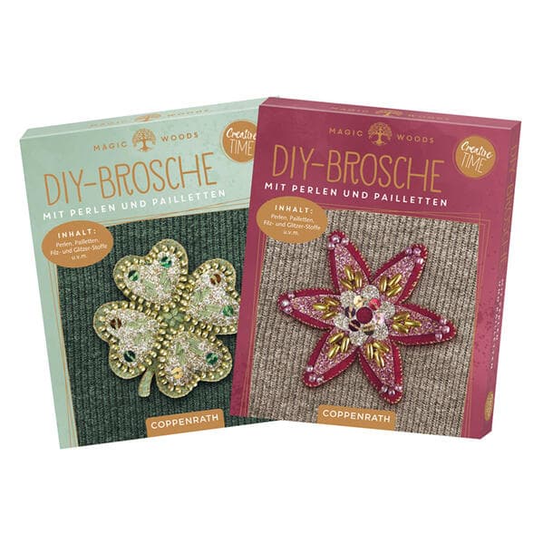 DIY-Broschen mit Perlen und Pailletten
