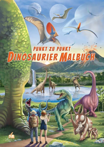 Punkt-zu-Punkt Dinosaurier Malbuch für Kinder von 7-10 Jahren mit 50 authentischen Ausmalbildern