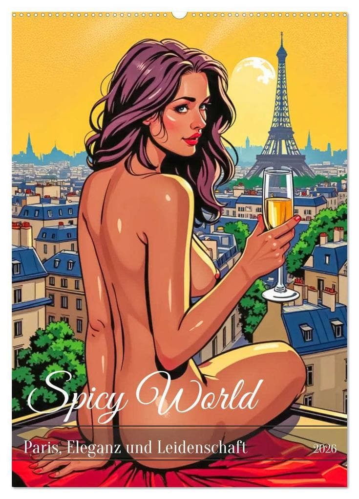 Spicy World - Paris, Eleganz und Leidenschaft (Wandkalender 2026 DIN A2 hoch), CALVENDO Monatskalender