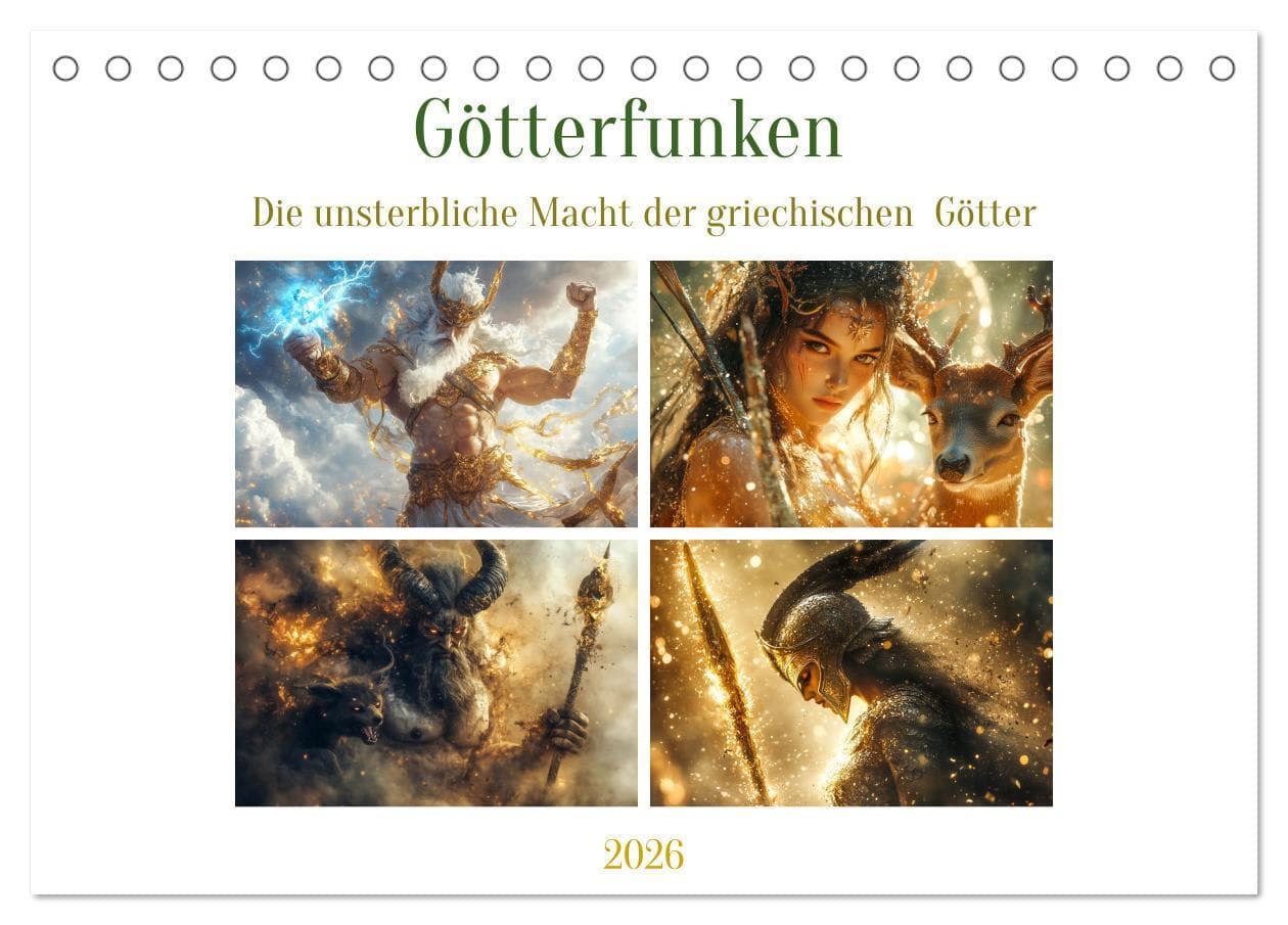 Götterfunken (Tischkalender 2026 DIN A5 quer), CALVENDO Monatskalender