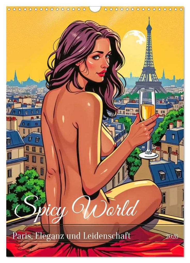 Spicy World - Paris, Eleganz und Leidenschaft (Wandkalender 2026 DIN A3 hoch), CALVENDO Monatskalender