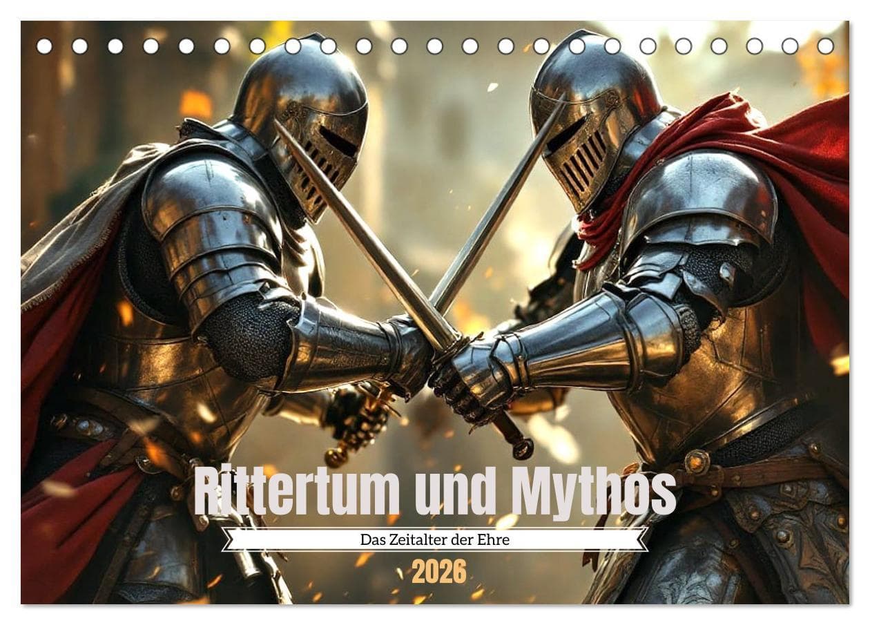 Rittertum und Mythos - Das Zeitalter der Ehre (Tischkalender 2026 DIN A5 quer), CALVENDO Monatskalender