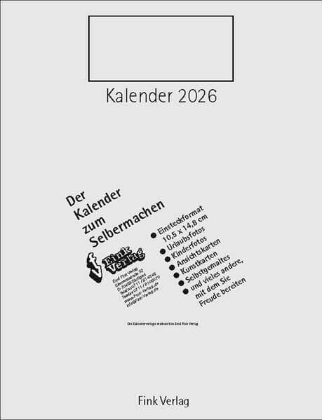 Kalender zum Selbermachen 2026