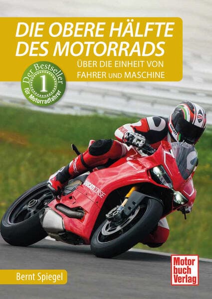 Die obere Hälfte des Motorrads