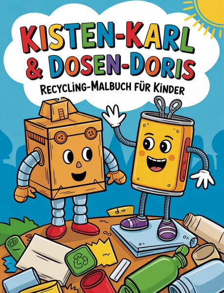 Kisten-Karl & Dosen-Doris: Recycling-Malbuch für Kinder