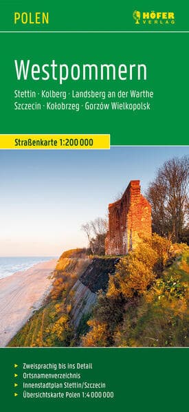 Westpommern, Straßenkarte 1:200.000, Höfer Verlag