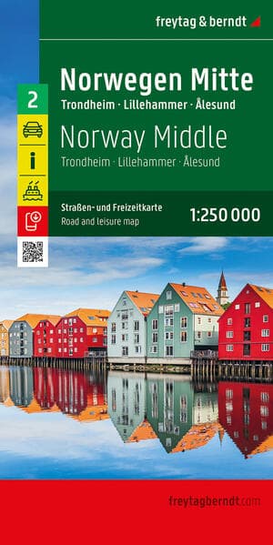 Norwegen Mitte, Straßen- und Freizeitkarte 1:250.000, freytag & berndt