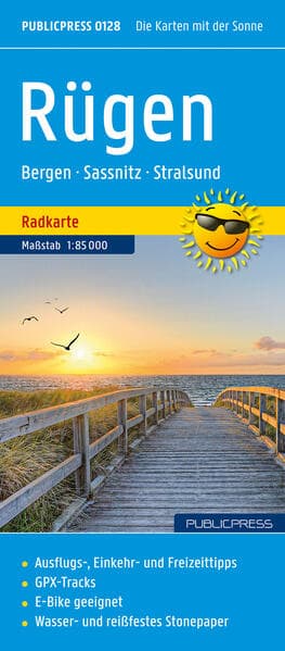 Rügen, Radkarte 1:85.000, Publicpress
