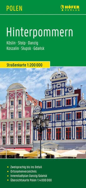 Hinterpommern, Straßenkarte 1:200.000, Höfer Verlag