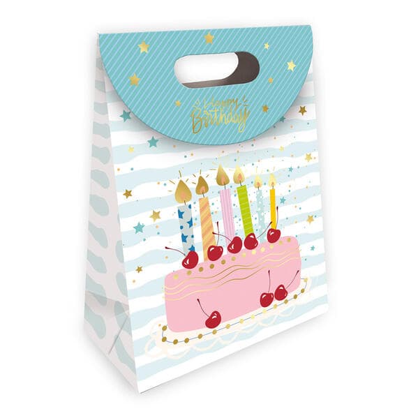 TRÖTSCH - Geschenktasche mit Verschluss medium Birthday