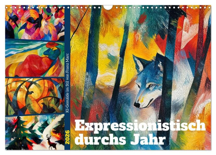 Expressionistisch durchs Jahr (Wandkalender 2026 DIN A3 quer), CALVENDO Monatskalender