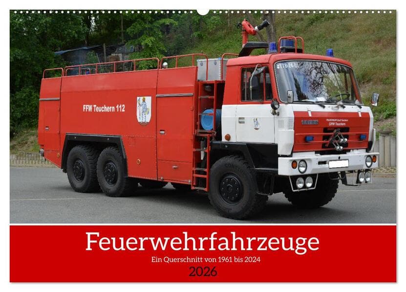 Einsatzfahrzeuge aus Ostdeutschland von 1961 bis heute (Wandkalender 2026 DIN A2 quer), CALVENDO Monatskalender