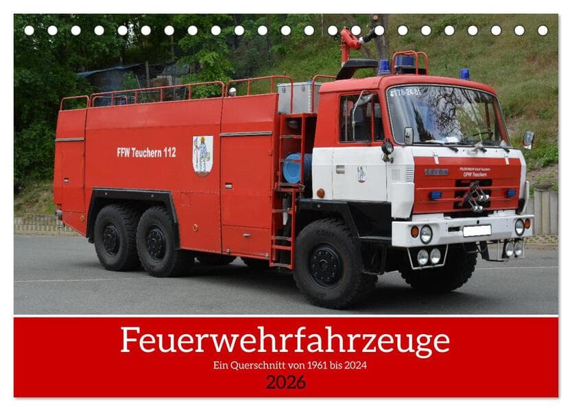 Einsatzfahrzeuge aus Ostdeutschland von 1961 bis heute (Tischkalender 2026 DIN A5 quer), CALVENDO Monatskalender