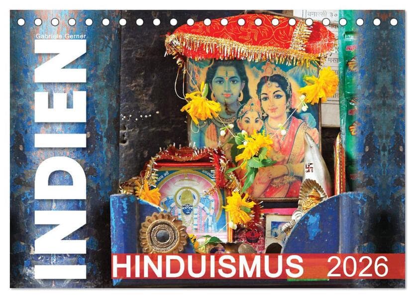Indien - Hinduismus (Tischkalender 2026 DIN A5 quer), CALVENDO Monatskalender