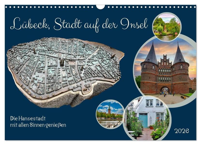 Lübeck, Stadt auf der Insel (Wandkalender 2026 DIN A3 quer), CALVENDO Monatskalender