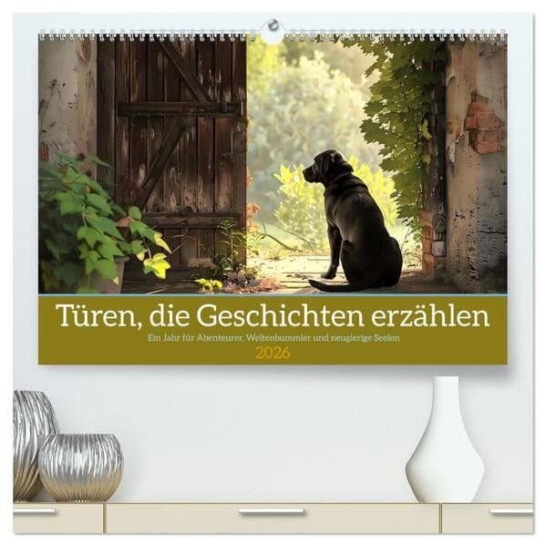 Türen, die Geschichten erzählen (hochwertiger Premium Wandkalender 2026 DIN A2 quer), Kunstdruck in Hochglanz