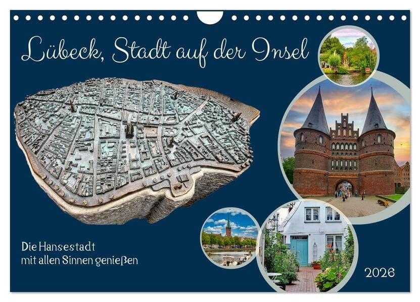 Lübeck, Stadt auf der Insel (Wandkalender 2026 DIN A4 quer), CALVENDO Monatskalender