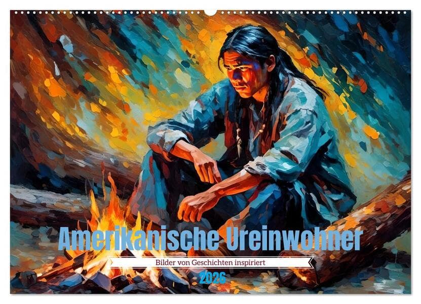 Amerikanische Ureinwohner - Bilder von Geschichten inspiriert (Wandkalender 2026 DIN A2 quer), CALVENDO Monatskalender